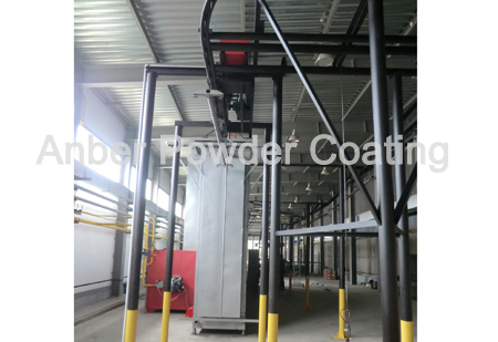 View form the end of curing furnace